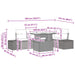 Tuin Sofa Set 6 st 5-Aantal zitplaatsen Zwart en Blauw