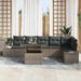 Tuin Sofa Set 7 st Grijs poly rattan