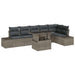 Tuin Sofa Set 7 st Grijs poly rattan