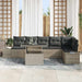 Tuin Sofa Set 7 st Lichtgrijs poly rattan