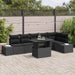 Tuin Sofa Set 7 st Zwart poly rattan