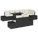 Tuin Sofa Set 9 st Zwart en Crème poly rattan