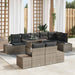Tuin Sofa Set 9 st Grijs poly rattan