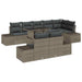 Tuin Sofa Set 9 st Grijs poly rattan