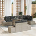 Tuin Sofa Set 9 st Lichtgrijs poly rattan