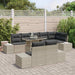 Tuin Sofa Set 9 st Lichtgrijs poly rattan