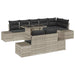Tuin Sofa Set 9 st Lichtgrijs poly rattan