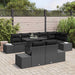Tuin Sofa Set 9 st Zwart poly rattan