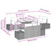 Tuin Sofa Set 9 st 8-Aantal zitplaatsen Bruin en Rood