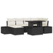 Tuin Sofa Set met kussen 7 pcs Zwart en crème