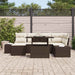 Tuin Sofa Set 7 st Bruin en Crème poly rattan