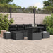 Tuin Sofa Set 7 st Zwart poly rattan