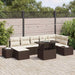 Tuin Sofa Set 8 st Bruin en Crème poly rattan