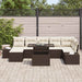 Tuin Sofa Set 8 st Bruin en Crème poly rattan