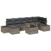 Tuin Sofa Set 8 st Grijs poly rattan