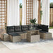 Tuin Sofa Set 8 st Lichtgrijs poly rattan