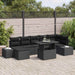 Tuin Sofa Set 8 st Zwart poly rattan