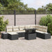 Tuin Sofa Set met kussen 9 pcs Zwart en Crème poly rattan