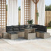 Tuin Sofa Set 9 st Lichtgrijs poly rattan
