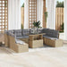 Tuin Sofa Set 10 st Beige en Licht Grijs poly rattan