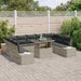 Tuin Sofa Set 10 st Lichtgrijs poly rattan
