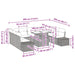Tuin Sofa Set 10 st Lichtgrijs poly rattan
