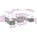 Tuin Sofa Set 11 st Beige en Licht Grijs poly rattan