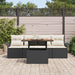 Tuinbankenset 5 st Zwart en Crème poly rattan