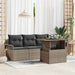 Tuinbankenset 5 st Grijs poly rattan
