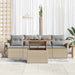 Tuinbankenset 5 st Beige en Licht Grijs poly rattan