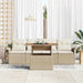 Tuinbankenset 5 st Beige en Crème poly rattan