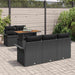 Tuinbankenset 6 st Zwart poly rattan
