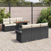 Tuin Sofa Set 7 st Zwart en crème