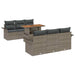 Tuin Sofa Set 7 st Grijs Poly rattan en gepoedercoat staal