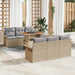 Tuin Sofa Set 7 st beige en lichtgrijs