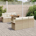 Tuin Sofa Set 7 st beige en crèmekleurig