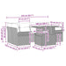 Tuin Sofa Set 7 st Grijs