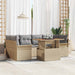 Tuin Sofa Set 7 st beige en lichtgrijs