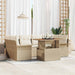 Tuin Sofa Set 7 st beige en crèmekleurig