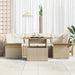 Tuin Sofa Set 7 st beige en crèmekleurig