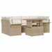 Tuin Sofa Set 7 st beige en crèmekleurig