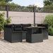 Tuin Sofa Set 7 st Zwart
