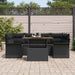 Tuin Sofa Set 7 st Zwart