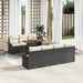 Tuin Sofa Set 8 st Zwart en crème
