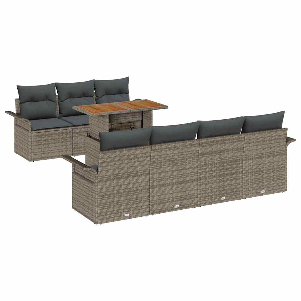 Tuin Sofa Set 8 st Grijs