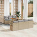 Tuin Sofa Set 8 st beige en lichtgrijs