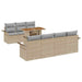 Tuin Sofa Set 8 st beige en lichtgrijs