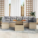 Tuin Sofa Set 8 st beige en lichtgrijs