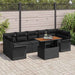 Tuin Sofa Set 8 st Zwart