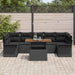 Tuin Sofa Set 8 st Zwart